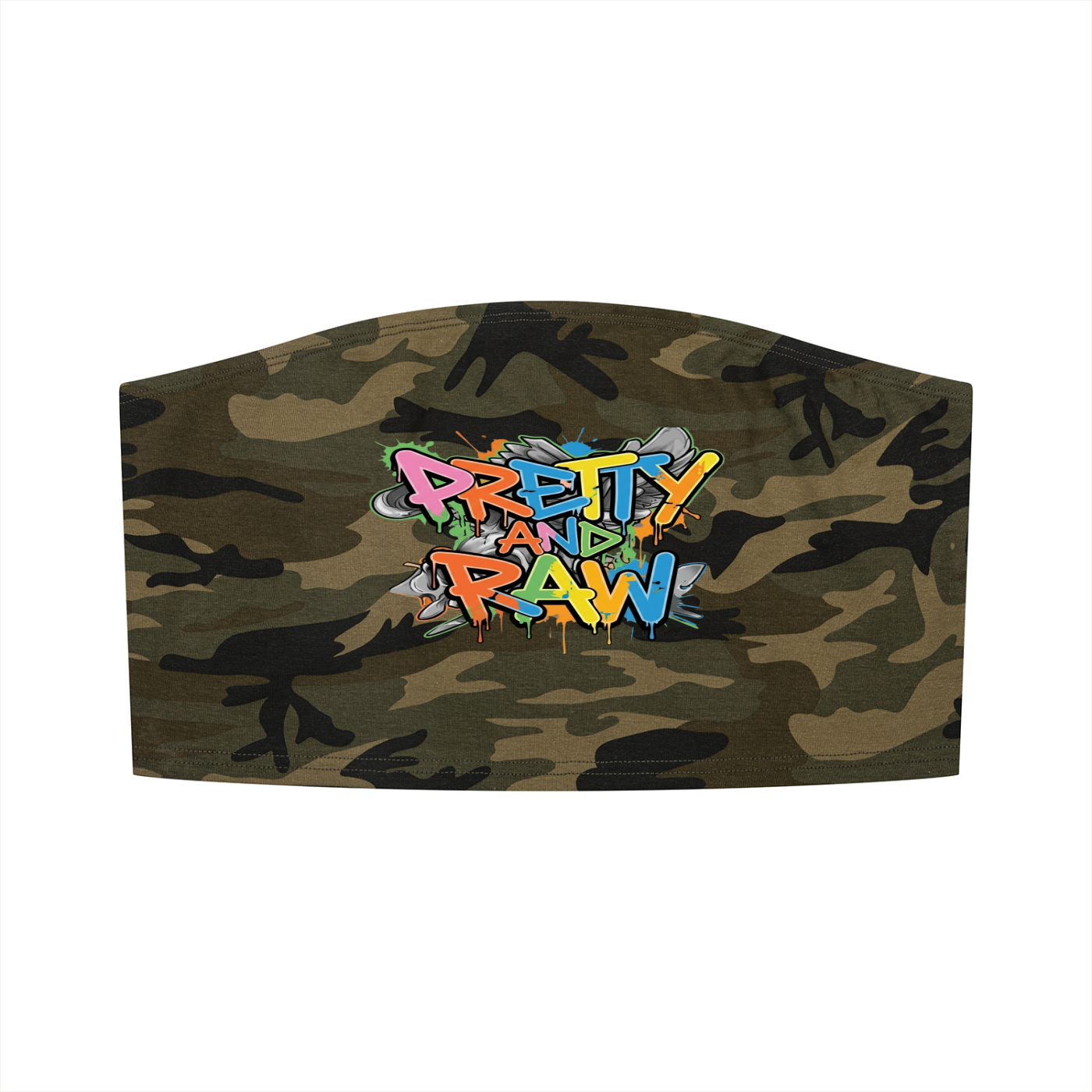 Pretty & Raw™ Camo Cropped Tube Top